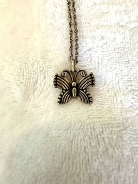 James Avery - silver butterfly charm and chain